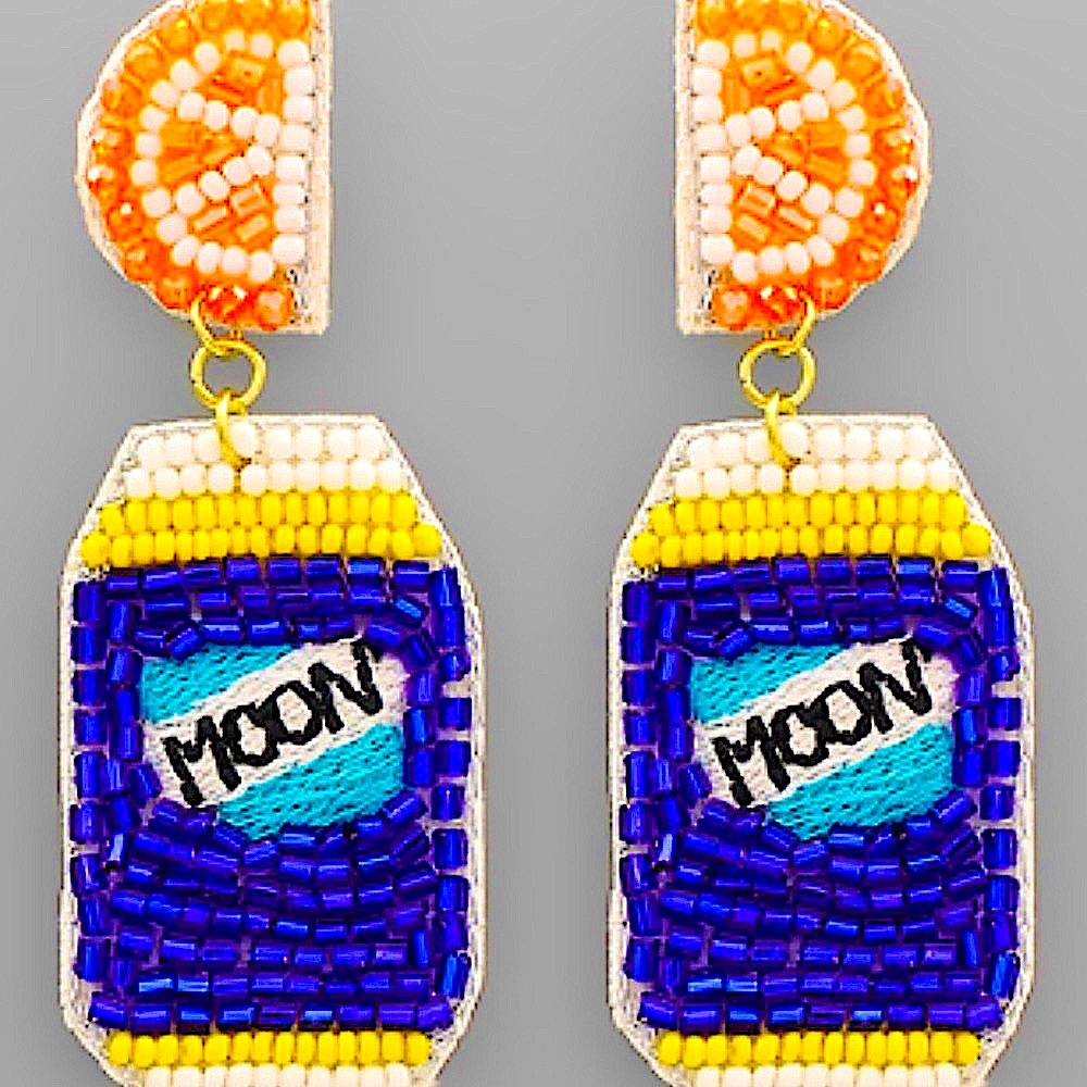 🆕🌿💙TREASURE: BLUE MOON Seed Bead Earrings